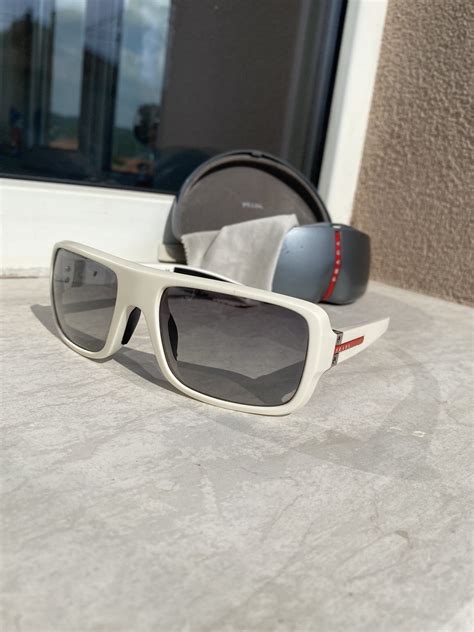 prada lenses linea rosa sps01l|Silver Chromed Lenses Prada Linea Rossa Active Sunglasses.